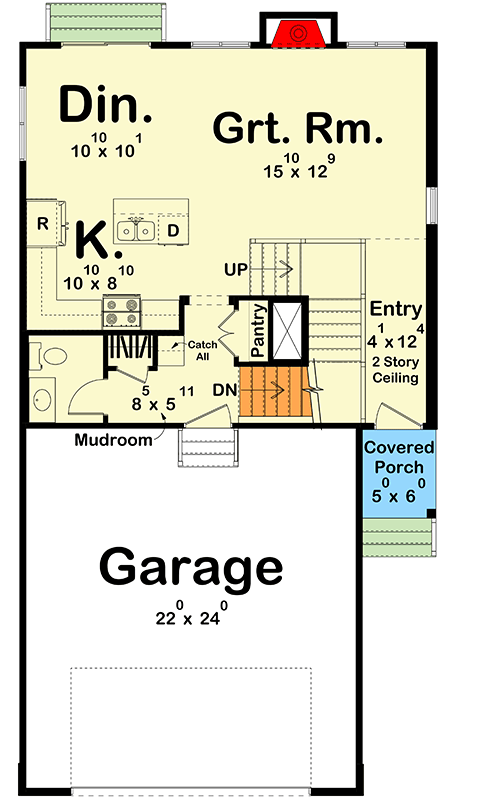 Plan 623651DJ: Contemporary Three Bedroom Modern House Plan with Attached Two Car Garage - Floor Plan - - Contemporary, Modern, Northwest