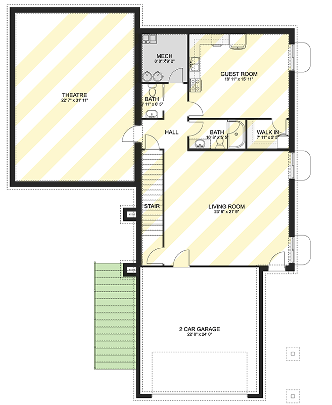 Plan 61759UT: Contemporary Northwest House Plan with 4 Bedrooms and Spacious Rooftop Deck - Floor Plan - - Contemporary, Modern, Northwest