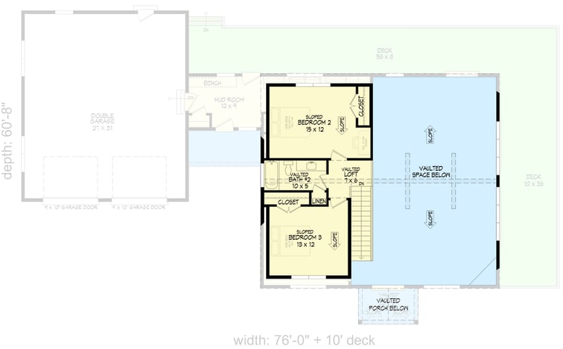 Plan 680691VR: Modern Farmhouse House Plan with Three Bedrooms and Wraparound Porch - Floor Plan - - Country, Farmhouse, Modern Farmhouse