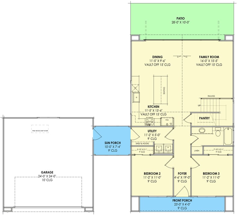 Plan 818209JSS: Modern Scandinavian Mountain House Plan with Three Bedrooms and Loft - Floor Plan - - Modern, Mountain, Scandinavian