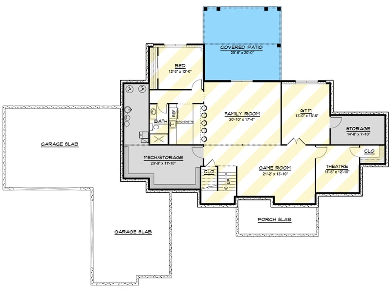 Plan 135445GRA: Modern Transitional House Plan with 5 Bedrooms and 4-Car Garage - Floor Plan - Optional Lower Level - Craftsman, Modern, New American, Transitional