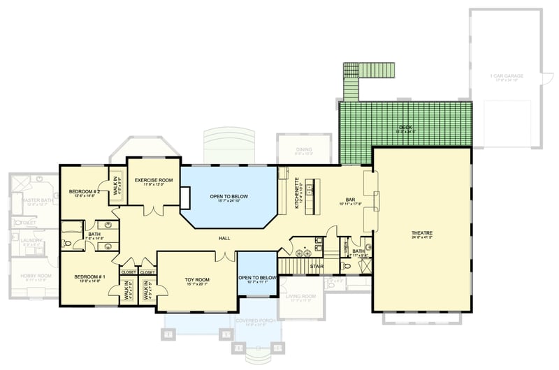 Plan 61761UT: Sprawling 5-Bedroom Traditional House Plan with 4-Car Garage - Floor Plan - 2nd Level - Country, Craftsman, Traditional