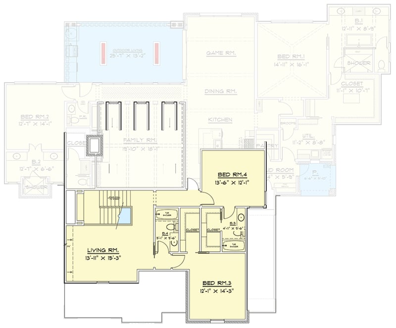 Plan 915065CHP: Transitional Country House Plan with 4-Beds and Open ...