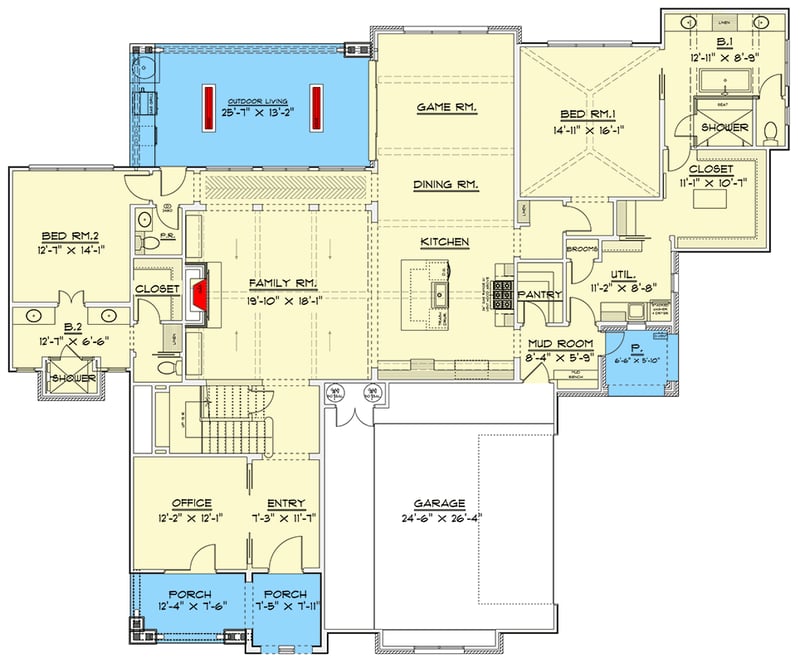 Plan 915065CHP: Transitional Country House Plan with 4-Beds and Open ...