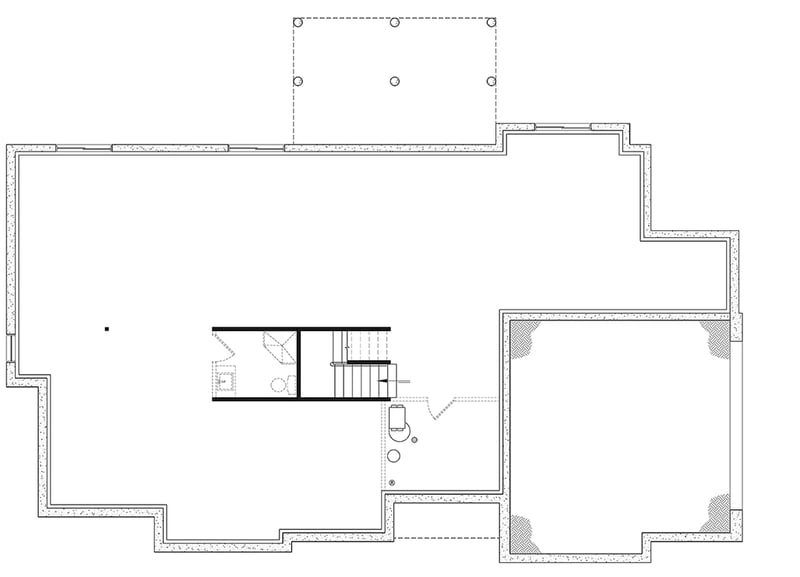 Plan 22760DR: Craftsman Northwest House Plan with Three Bedrooms and Two-Car Garage - Floor Plan - Basement - Craftsman, New American, Northwest