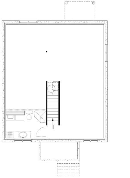 Plan 22764DR: Charming Two-Bedroom Farmhouse Cottage House Plan with Efficient Layout - Floor Plan - Unfinished Basement - Cottage, Country, Farmhouse