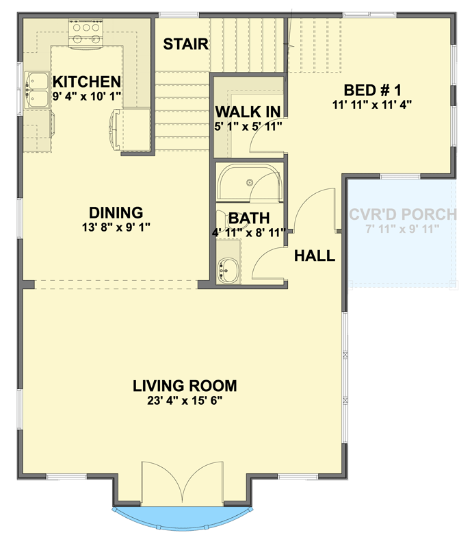 Plan 61762UT: Contemporary Mediterranean House Plan with One Bedroom and Two-Car Garage - Floor Plan - 2nd Level - Coastal, Contemporary, Mediterranean