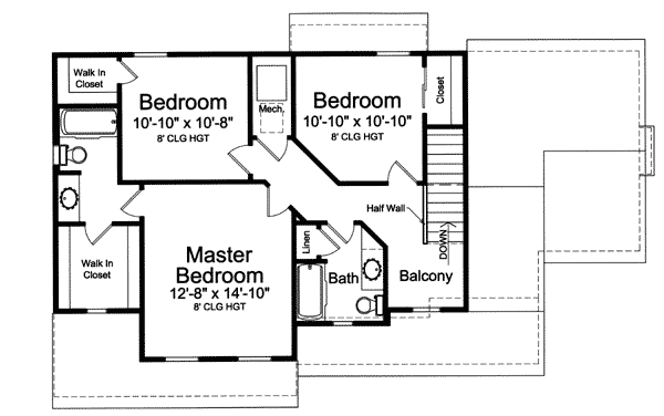 Plan 39199ST: Traditional Two-Story Home Plan - Floor Plan - 2nd Floor - Craftsman, Traditional