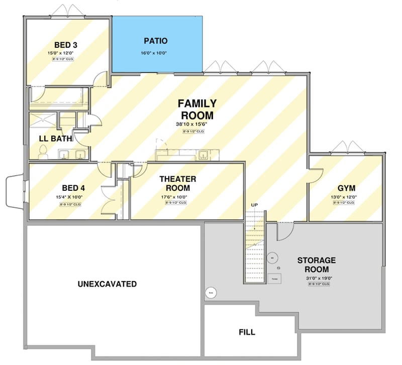 Plan 600023PDZ: Modern Farmhouse House Plan with Three-Car Garage and Split Bedrooms - Floor Plan - Optional Lower Level - Country, Craftsman, Modern Farmhouse, New American, Traditional