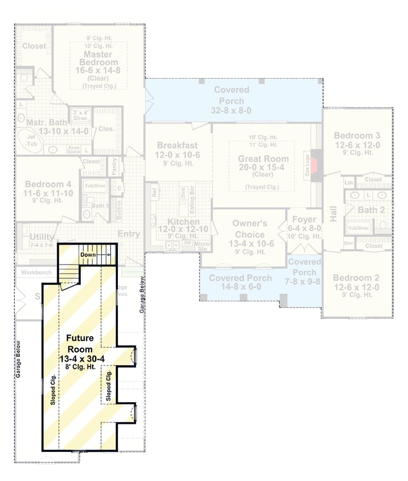 Plan 51396MM: Charming Craftsman House Plan with Four Bedrooms and Spacious Living - Floor Plan - 2nd Level - Craftsman, European, Traditional