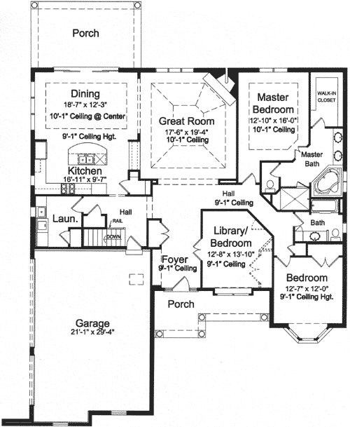 Plan 39208ST: Flexibility - Floor Plan - Main Level - Ranch, Traditional