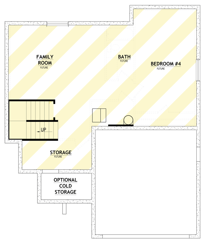 Plan 849138PGE: Craftsman Inspired House Plan with Three Bedrooms and Upstairs Laundry - Floor Plan - Optionally Finished Basement - Craftsman, Traditional