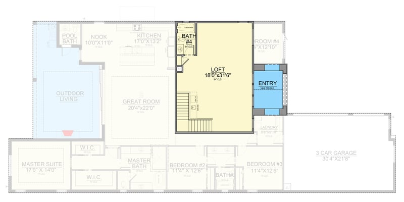 Plan 65838BS: Coastal Contemporary House Plan with Four Bedrooms and Three-Car Garage - Floor Plan - 2nd Level - Coastal, Coastal Contemporary, Florida-Style