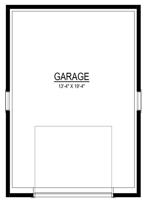 Plan 83684CRW: Craftsman One Car Garage House Plan - Floor Plan -  - Craftsman, Traditional