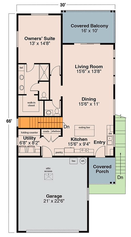 Plan 720199DA: Charming Three Bedroom Multi-Family Farmhouse Plan with Walkout Basement - Floor Plan - - Cottage, Country, Farmhouse