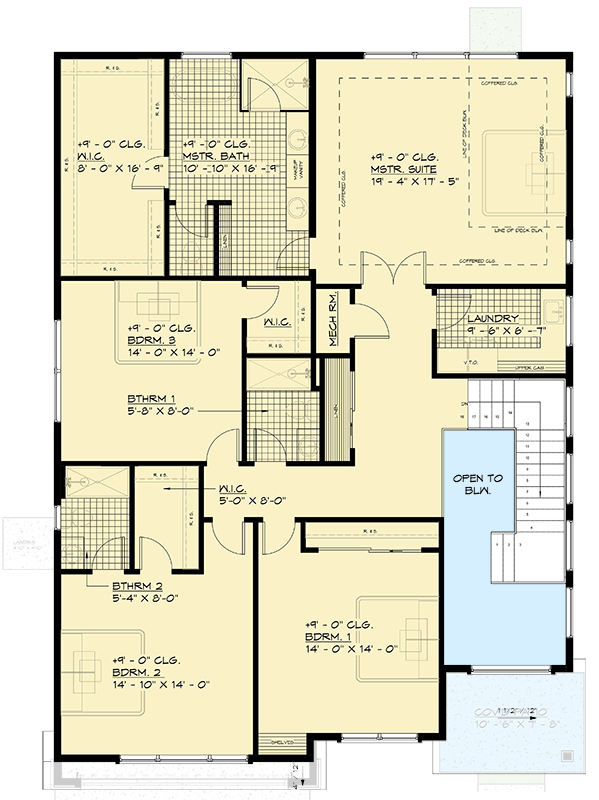 Plan 666318RAF: Contemporary New American House Plan with Seven Bedrooms and Two Car Garage - Floor Plan -  - Contemporary, Craftsman, Modern, New American, Northwest
