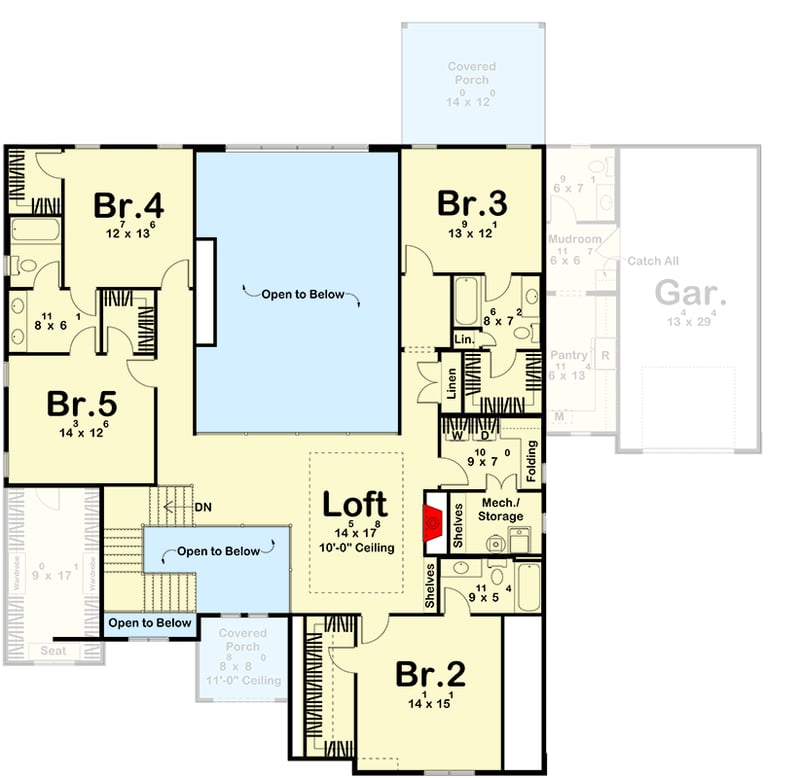 Plan 623669DJ: European Inspired Luxury House Plan with 5 Bedrooms and 3-Car Garage - Floor Plan - - European, Traditional