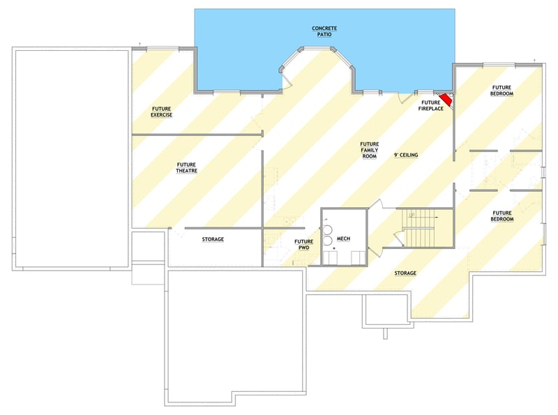 Plan 849169PGE: European French Country House Plan with 3 Bedrooms and 3-Car Garage - Floor Plan - Optionally Finished Basement - European, French Country