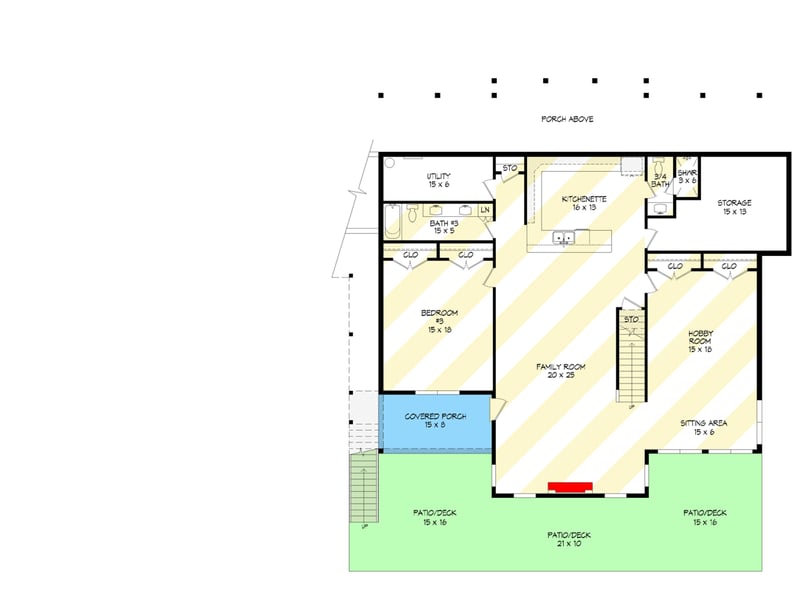 Plan 680704VR: Craftsman Farmhouse House Plan with 3 Bedrooms and 3-Car Garage - Floor Plan - Optionally Finished Basement - Country, Craftsman, Farmhouse, Modern Farmhouse, Rustic