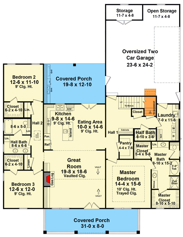 Plan 51412MM: Modern Farmhouse House Plan with 3 Bedrooms and Optional ...