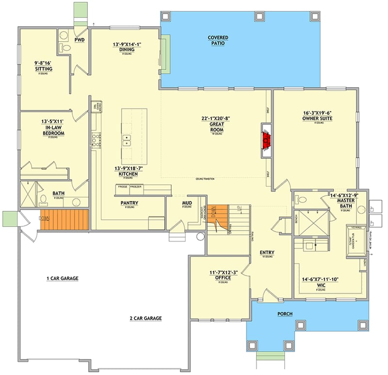 Plan 849182PGE: Spacious Farmhouse House Plan with Six Bedrooms and Three-Car Garage - Floor Plan - - Country, Craftsman, Farmhouse, New American, Traditional