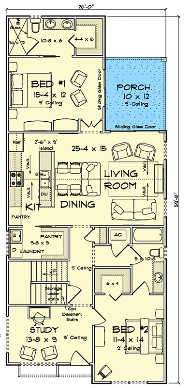Plan 52600WM: Traditional Five Bedroom House Plan with Main Level Primary Suite - Floor Plan -  - Traditional