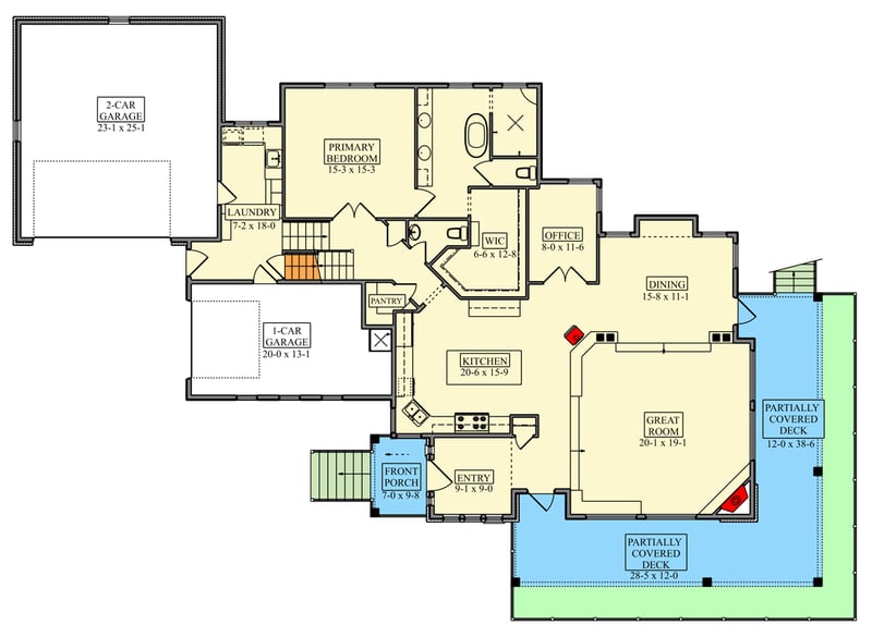 Plan Auto Plan 95398RW: Contemporary Mountain House Plan with 4 Bedrooms and ...
