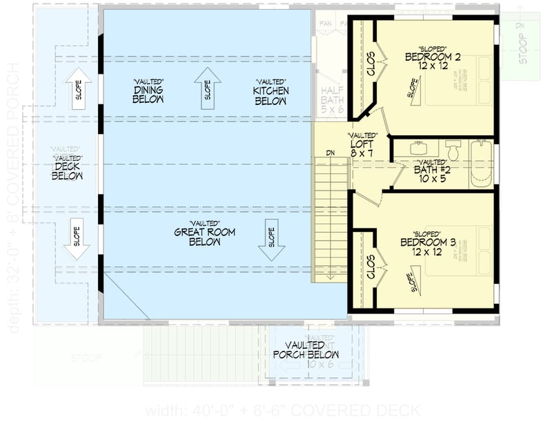 Plan 680722VR: Contemporary Mountain House Plan with Three Bedrooms and Two-Car Garage - Floor Plan - - Contemporary, Modern, Mountain