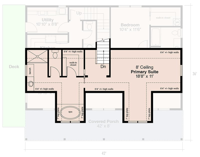 Plan 720204DA: Charming Country House Plan with Three Bedrooms and Detached Garage - Floor Plan - - Cabin, Cottage, Country, Modern Farmhouse