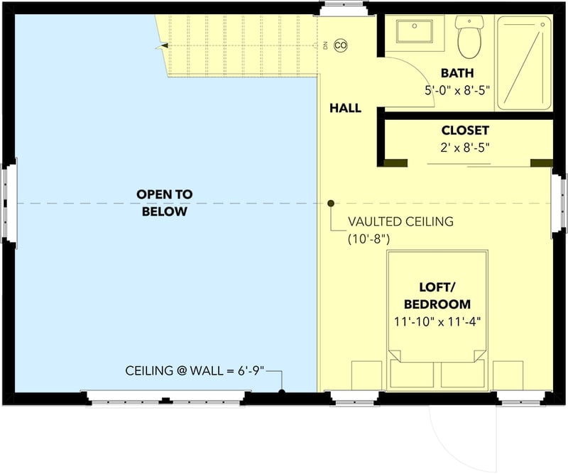 Plan 871042NST: Charming Two-Story Barndominium House Plan with Vaulted Ceilings - Floor Plan -  - Barndominium, Cottage, Farmhouse, Vacation