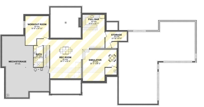 Plan 911083JVD: Modern Farmhouse House Plan with 4-Car Garage and 3 Bedrooms - Floor Plan - Optional Lower Level - Contemporary, Country, Modern, Modern Farmhouse, Ranch, Transitional