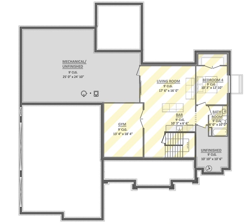 Plan 911084JVD: Modern Farmhouse House Plan with 3 Bedrooms and 3-Car Garage - Floor Plan - - Contemporary, Craftsman, Farmhouse, Modern Farmhouse, Ranch