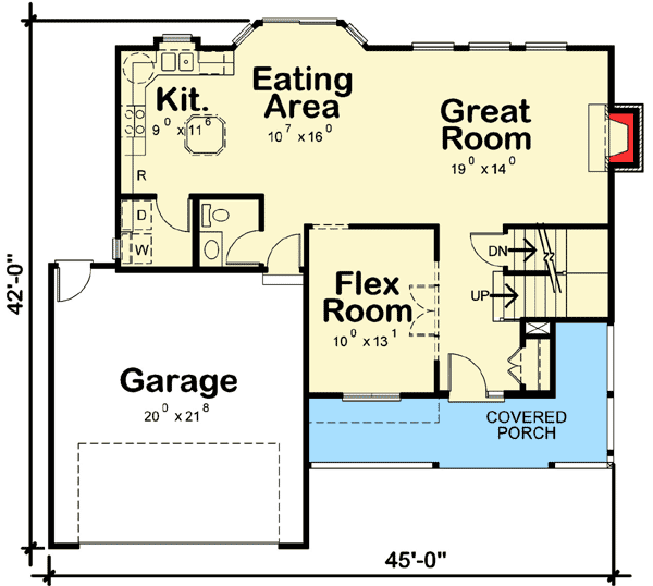 Plan 4089DB: Two-story Home Plan with Wrap-Around Porch - Floor Plan - Main Level - Country, Traditional
