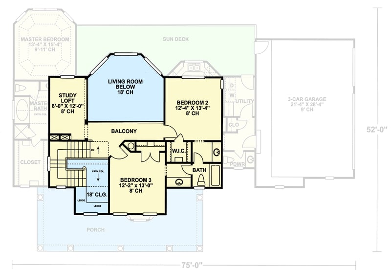 Plan 4116DB: 3-Bed Country House Plan with Lots of Bay Windows - Floor Plan - 2nd Floor - Country, Farmhouse, Traditional