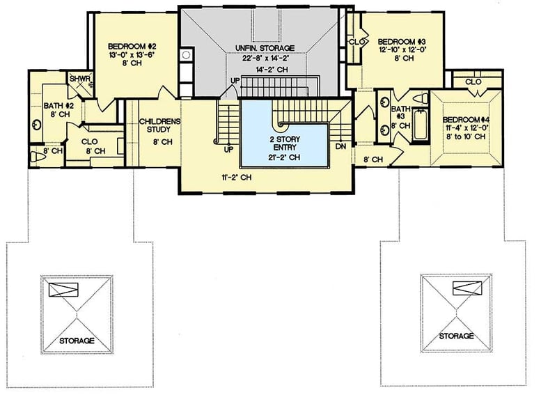 Plan 41980DB: Living in Style - Floor Plan - 2nd Floor - European, Southern Traditional