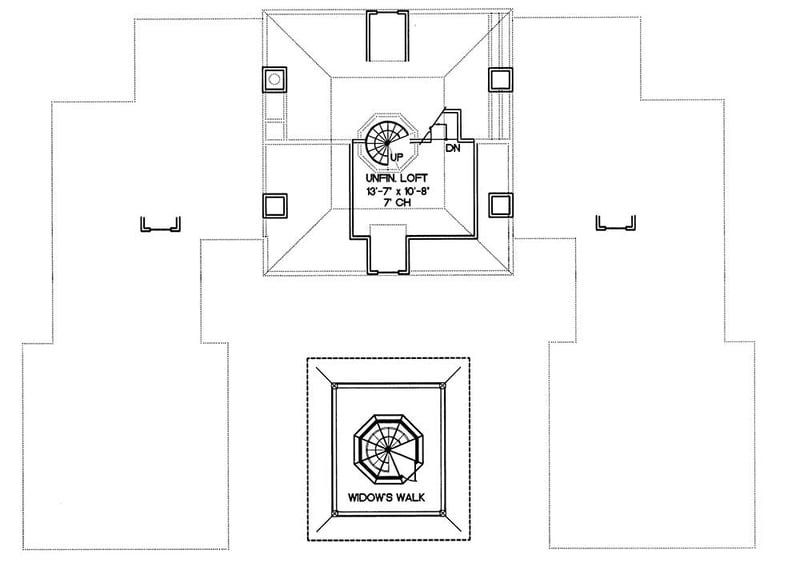Plan 41980DB: Living in Style - Floor Plan - 3rd Floor - European, Southern Traditional