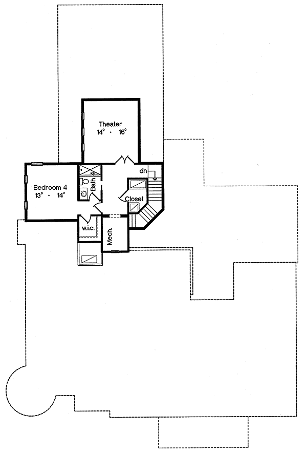 Plan 42009MJ: Mediterranean Style House Plan with 4 Bedrooms and a 3-Car Garage - 4280 Sq Ft - Floor Plan - 2nd Floor - Florida-Style, Mediterranean