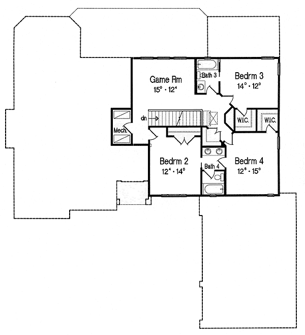 Plan 4258MJ: Magnificent Mediterranean - Floor Plan - 2nd Floor - European