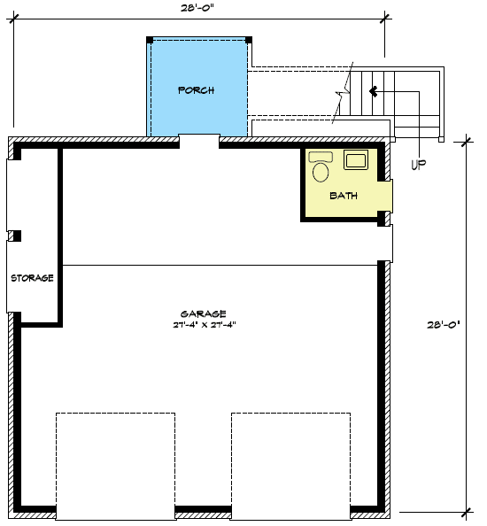 Plan 46010HC: Apartment Retreat - Floor Plan - Main Level - Carriage