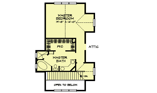 Plan 46017HC: Hill Country House Plan with Indoor and Outdoor Fireplaces - 2398 Sq Ft - Floor Plan - 2nd Floor - Country, Farmhouse, Hill Country
