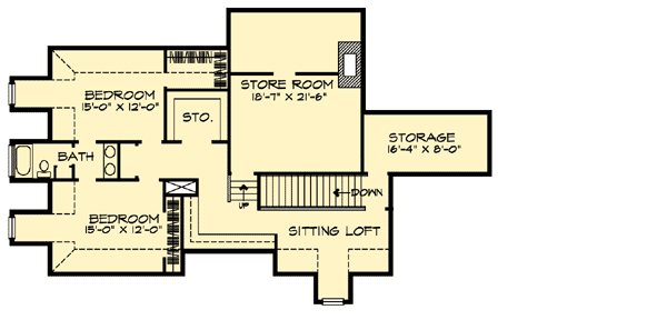 Plan 46029HC: Hill Country Home Plan with Sunroom - Floor Plan - 2nd Floor - European, Hill Country