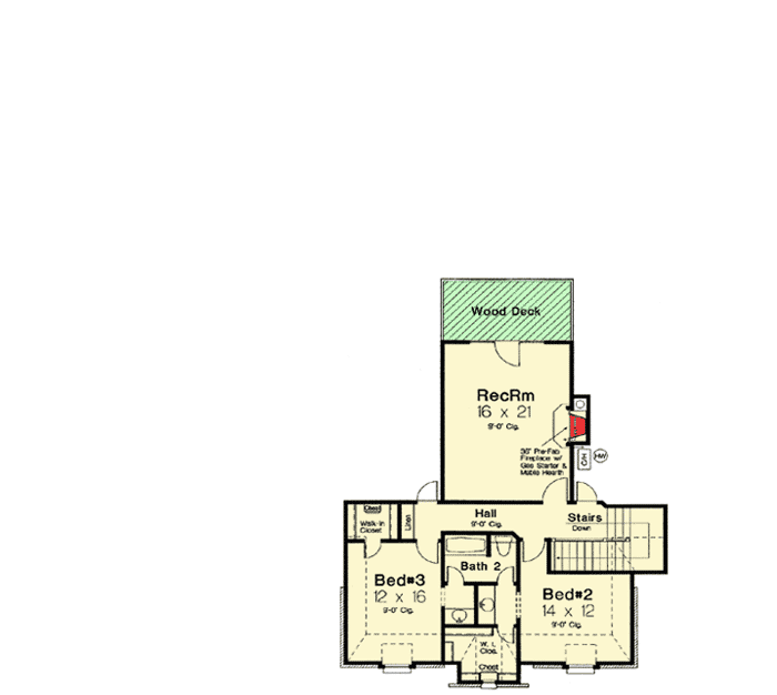 Plan 48014FM: Private Parking Courtyard Home Plan - Floor Plan - 2nd Floor - European, French Country