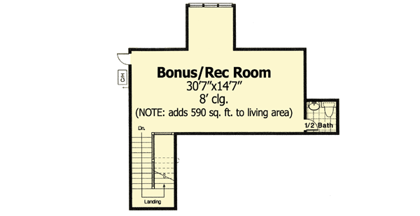 Plan 48057FM: Bonus Space - Floor Plan - Bonus - European, Traditional