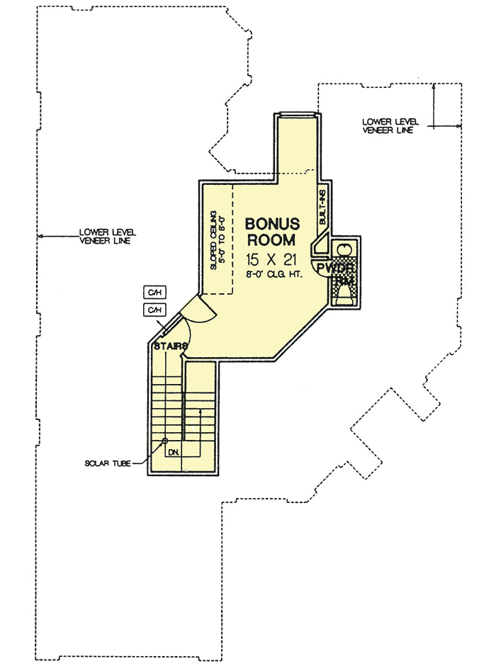 Plan 48121FM: Unique Angled Home Plan - Floor Plan - Bonus - European