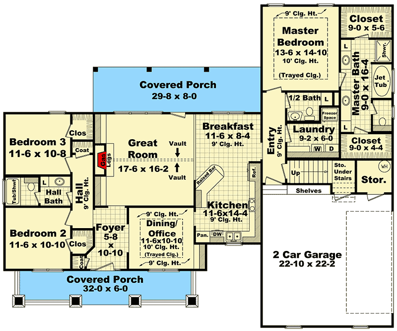 Plan 51079MM: Creative Craftsman with Options - Floor Plan - Main Level - Craftsman, Northwest