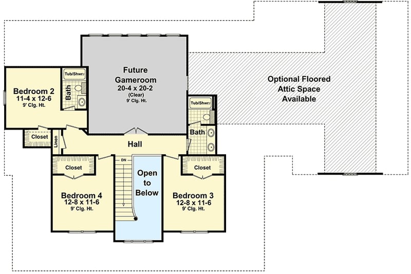 Plan 51118MM: Country Beauty with Wraparound Porch - Floor Plan - 2nd Floor - Country, Farmhouse, Traditional