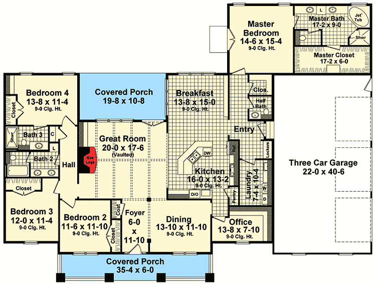 Plan 51136MM: Craftsman Show-Stopper - Floor Plan - Main Level - Craftsman, Northwest