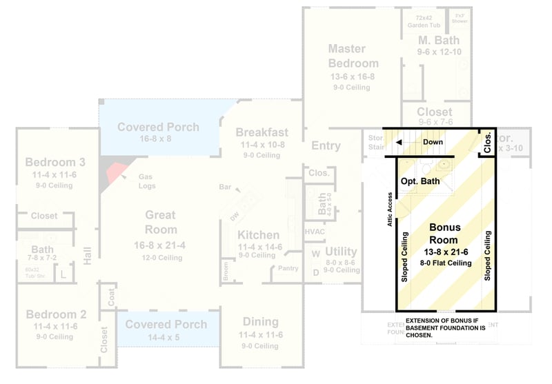 Plan 5121MM: Beautiful Split Bedroom House Plan - Floor Plan - Bonus Level - Country, Ranch, Southern, Traditional
