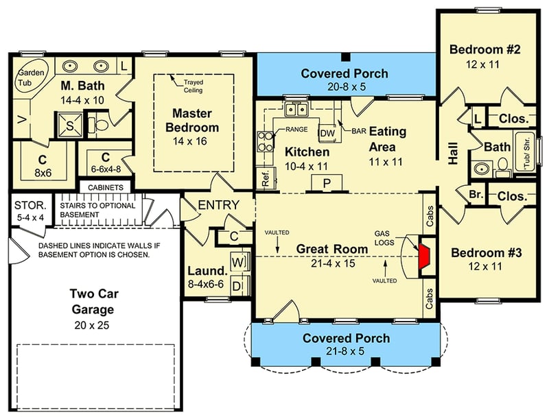 Plan 5142MM: Family Friendly Country House Plan - Floor Plan - Main Level - Country, Traditional