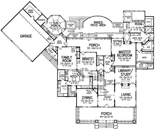 Plan 5496LK: Impressive 2-Story Craftsman House Plan - Floor Plan - Main Level - Craftsman, Northwest